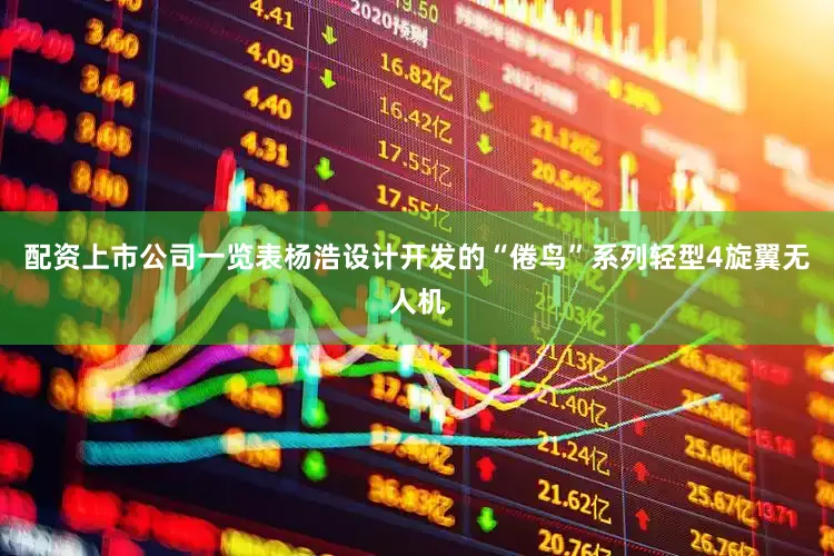 配资上市公司一览表杨浩设计开发的“倦鸟”系列轻型4旋翼无人机